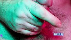 Feeling intense pleasure from frontal cumshot masturbation close-up