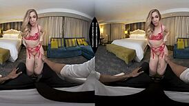 vr fun with petite rory knox taking big black cock 😍