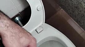 public bathroom handjob on small cock?