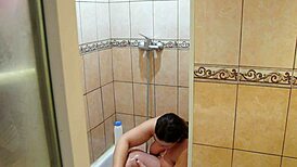 home cam catches chubby milf showering. watch this beautiful bbw wash and shave backstage.