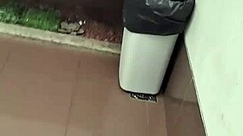 public bathroom handjob on small cock?