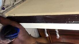 Cheating Wife Begs Sugar Boy to Pound Her Hard in Doggystyle While Checking for Husband!