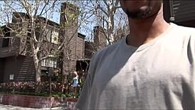 Your busty step mom craves black cock in outdoor public encounter with blowjob and fucking.