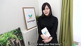 Manami Takashima shows her lovely sexy pussy in first on-camera masturbation and fingering