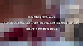 in this femdom session the mistress humiliates you into cumming a big load