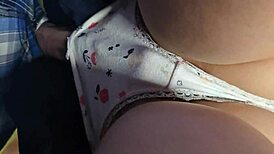 Stranger's Dick Slipped Through My Panties in Japanese Subway. Shocking Underskirt Penetration on Crowded Train!