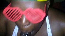 sloppy bbw blowjob with big black cock ends in massive facial 😋