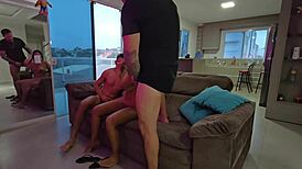 Crazy horny, husband brings friend home, I fuck both