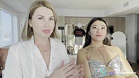 Asian Pornstar Gets Facial Waxing