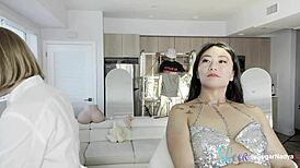 Asian Pornstar Gets Facial Waxing