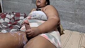 futanari tale of stepson aiding stepmom in solo play