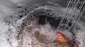 Teasing Feet Flashing in Homemade Hot Tub Spanking Video