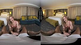 vr fun with petite rory knox taking big black cock 😍