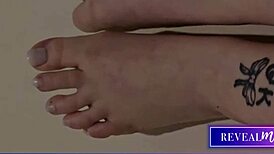 Revealing foot fetish fantasy with sexy soles and toe sucking