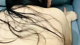 horny husband fucks sexy latina wife's ass doggystyle