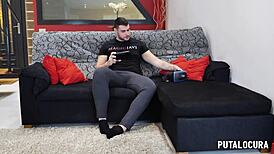 Beautiful Spanish teen Paola Hard rides monster cock in bedroom, swallows cum