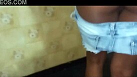 my stepdaughter shows off her ass in shorts, leading to fun