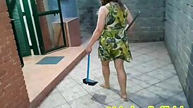 blonde enters room, sees big dick, gets horny and gives anal