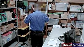 20yo shoplifter gets fucked by store officer at work