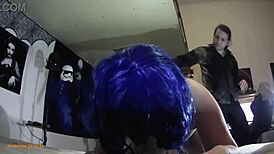 i punish my submissive slut in the garage, making her moan painfully