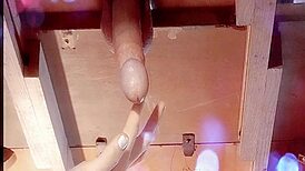 Detailed milking session with leaking pre cum and teasing foreplay