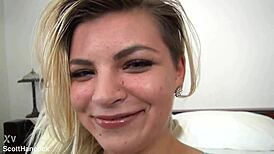 Alex Little's Cute Blonde POV Session with Messy Finish