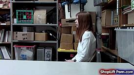 20yo shoplifter gets fucked by store officer at work
