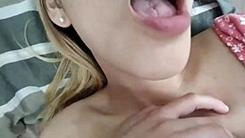 Latina Prostitute Sucks Cock and Gets Creampie on Tits