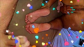 mature mother-in-law makes a sexy foot fetish deal with fingering and barefoot play