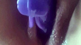 morning fuck after creampie with wet pussy and dildo