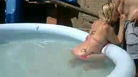 Blonde Slut Blows Big Ass on Webcam in Favela