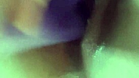 morning fuck after creampie with wet pussy and dildo