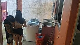 my wife left and the maid couldn't resist my hard cock, she sucked it deep