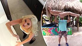 bratty stepdaughter masturbates and fingers herself, went too far