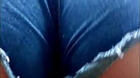 Small Latina Neighbor Fucked Behind Wall