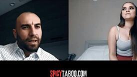 naughty stepdaughter chats with stepdad on video