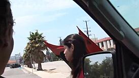 Busty amateur receives facial from father-in-law