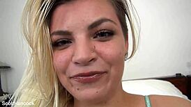 Alex Little's Cute Blonde POV Session with Messy Finish