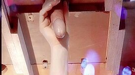 Detailed milking session with leaking pre cum and teasing foreplay