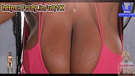 does this big-assed secretary with huge tits need help with her music?