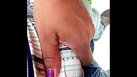 Small Latina Neighbor Fucked Behind Wall