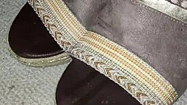 Oh wow, I just shot cum all over my step mom's sexy heels! 😜