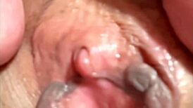 Look at this amateur's pink pussy after 130 days.