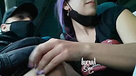 Girlfriend gives oral on bus to bogota
