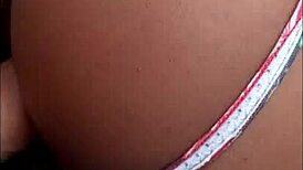 Small Latina Neighbor Fucked Behind Wall