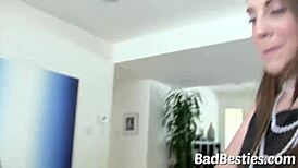 Attractive brunette chick pleasures her pussy 😍