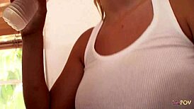 Blonde Pleases Brunette Milf For Car Keys