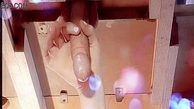 Detailed milking session with leaking pre cum and teasing foreplay