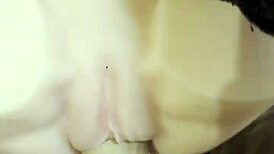 fucking my doll while watching porn, releasing a huge cum load at the end