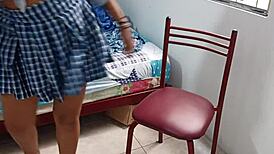 I seduce my teacher with uniform video, touching myself dirty!